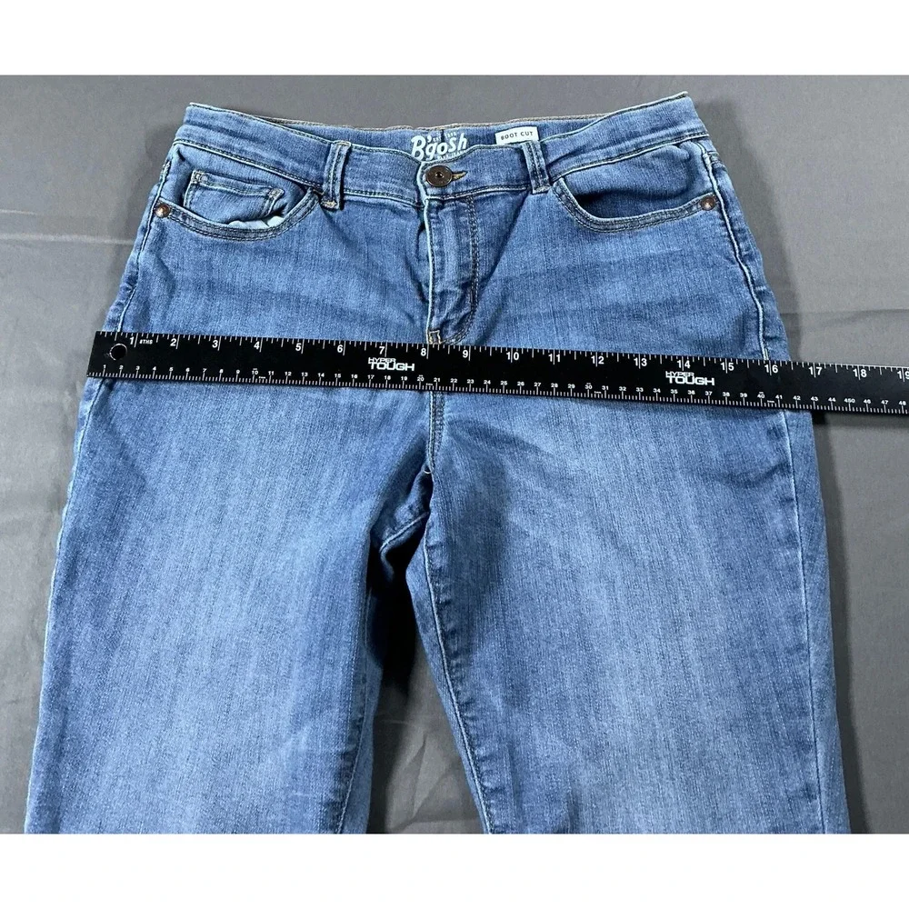 OshKosh Bgosh Girls Blue Jeans Size 14R Boot Cut Medium Wash Adjustable Waist